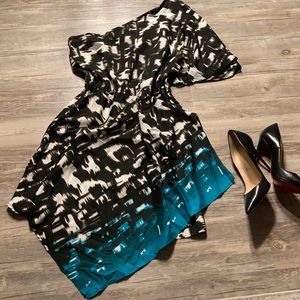 2b Bebe Asymmetrical One Shoulder Dress